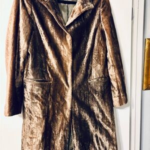 DKNY Brown Velvet Teddy Jacket